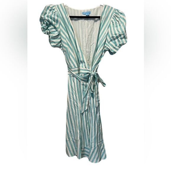 Draper James Striped Wrap Dress - Picture 2 of 9